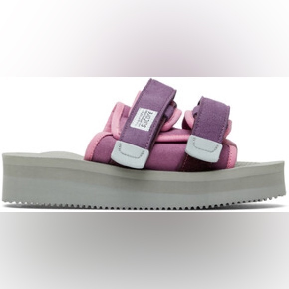 SUICOKE Moto-Cab Purple and Pink Slides - Picture 2 of 6